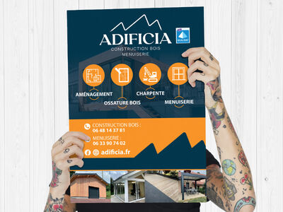 Hiceo réalise une affiche pour ses clients Adificia & Adificia Menuiserie